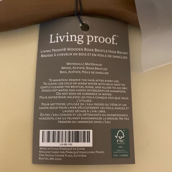 “LIVING PROOF” Wooden Boar Bristle Hair Brush main image 6